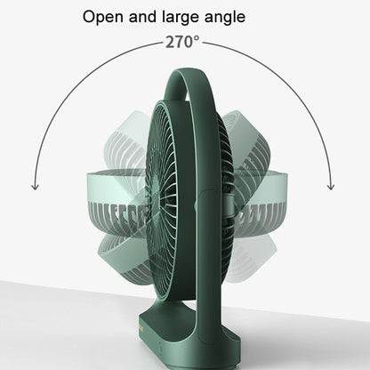 JisuLife FA19 4000mAh Wireless Rechargeable Desktop Mini Fan Silent Portable Fan(White) by Jisulife