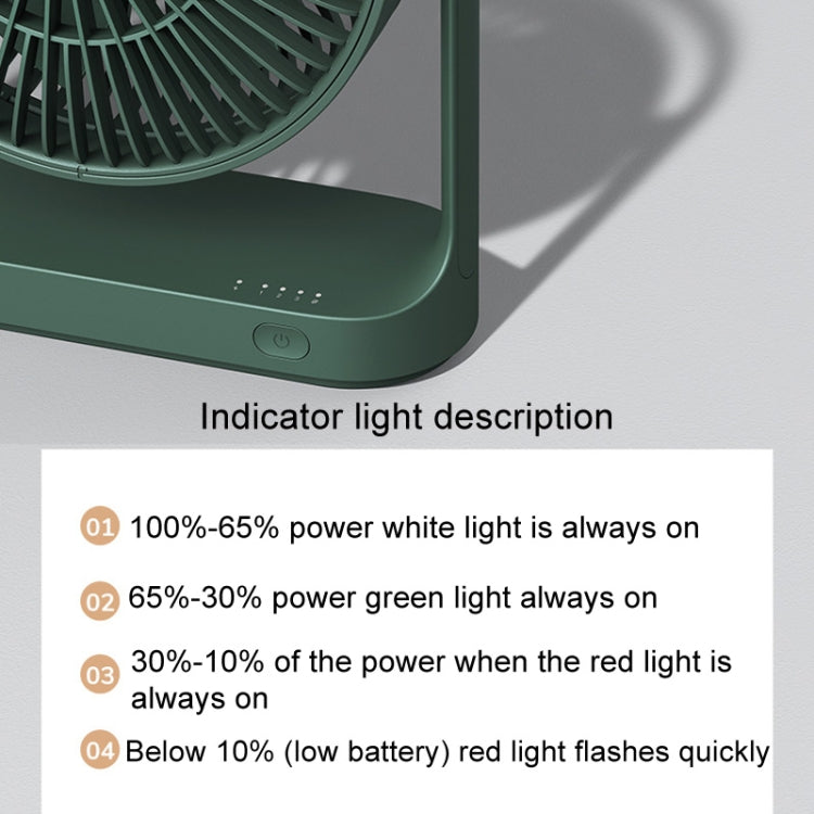 JisuLife FA19 4000mAh Wireless Rechargeable Desktop Mini Fan Silent Portable Fan(White) by Jisulife