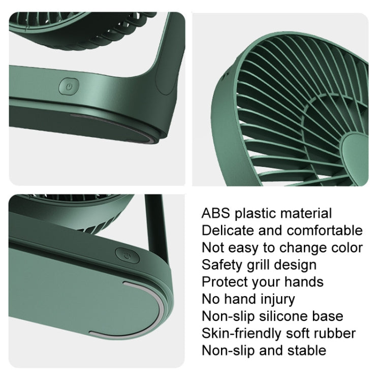 JisuLife FA19 4000mAh Wireless Rechargeable Desktop Mini Fan Silent Portable Fan(White) by Jisulife