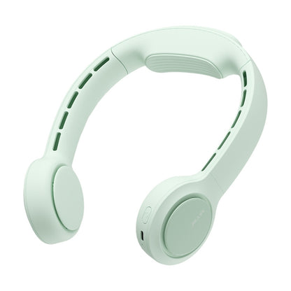 JisuLife FA31 USB Rechargeable Hanging Neck Mini Fan Bladeless Cooling Outdoor High Wind Power Electric Fan(Mint Green) by Jisulife