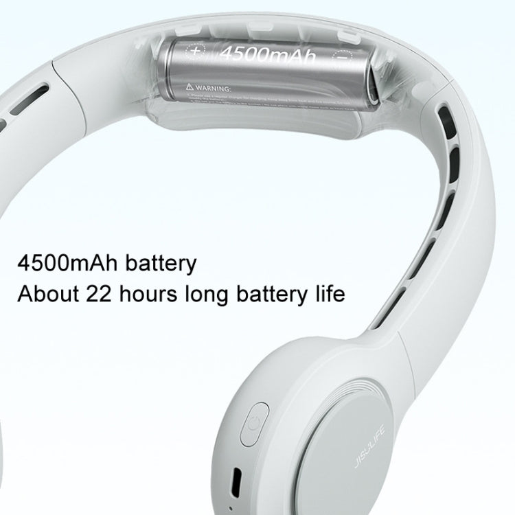 JisuLife FA31 USB Rechargeable Hanging Neck Mini Fan Bladeless Cooling Outdoor High Wind Power Electric Fan(Mint Green) by Jisulife