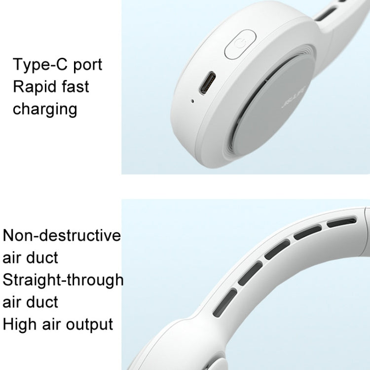 JisuLife FA31 USB Rechargeable Hanging Neck Mini Fan Bladeless Cooling Outdoor High Wind Power Electric Fan(Mint Green) by Jisulife