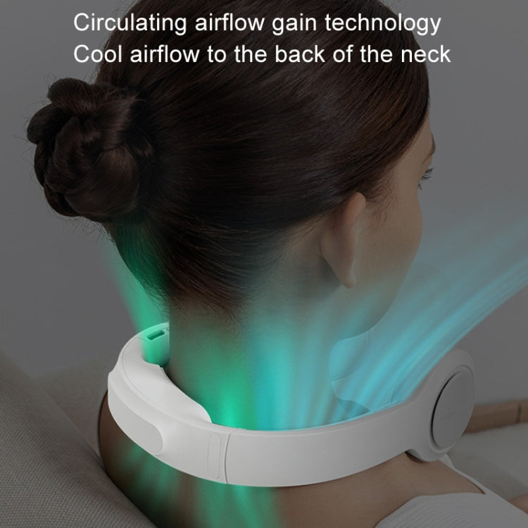 JisuLife FA31 USB Rechargeable Hanging Neck Mini Fan Bladeless Cooling Outdoor High Wind Power Electric Fan(Mint Green) by Jisulife