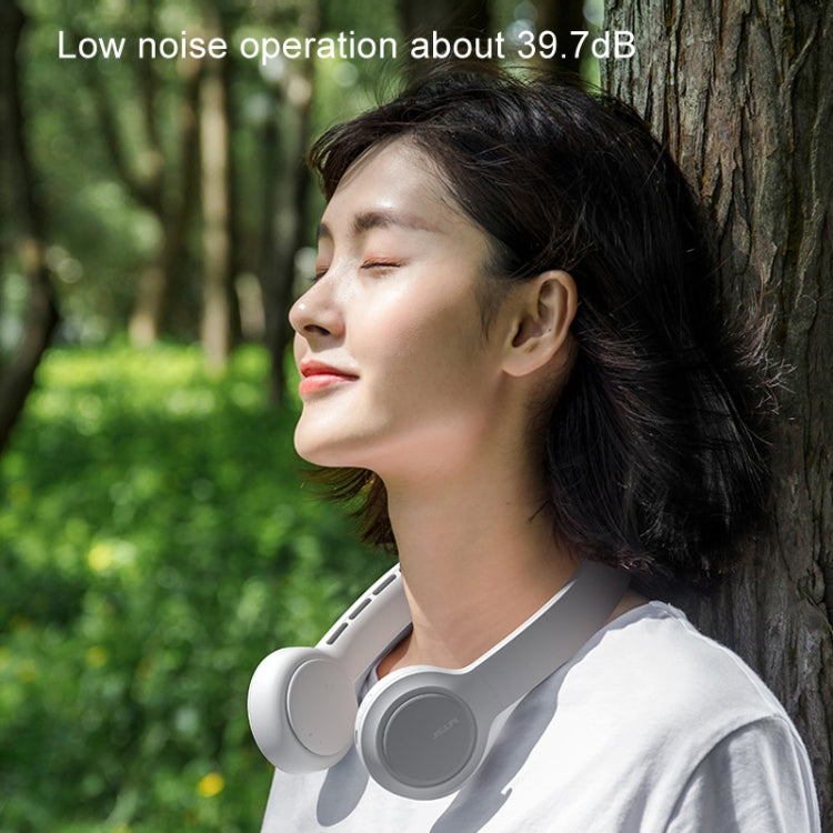 JisuLife FA31 USB Rechargeable Hanging Neck Mini Fan Bladeless Cooling Outdoor High Wind Power Electric Fan(Mint Green) by Jisulife