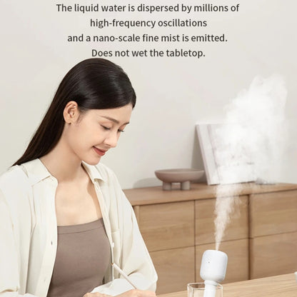 JisuLife JB07 Wireless High Mist Portable Humidifier, No Water Tank, Color: White 2200mAh by JisuLife