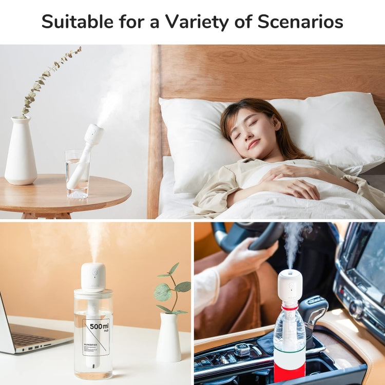 JisuLife JB07 Wireless High Mist Portable Humidifier, No Water Tank, Color: White 2200mAh by JisuLife