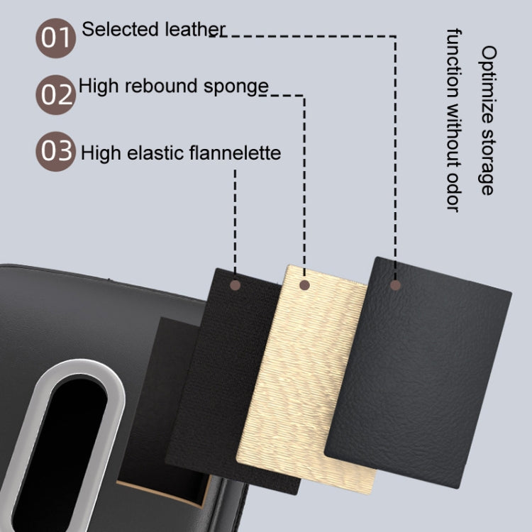 Car Seat Armrest Tissue Box Sun Visor Seat Back Hanging Paper Bag(Brown) by buy2fix