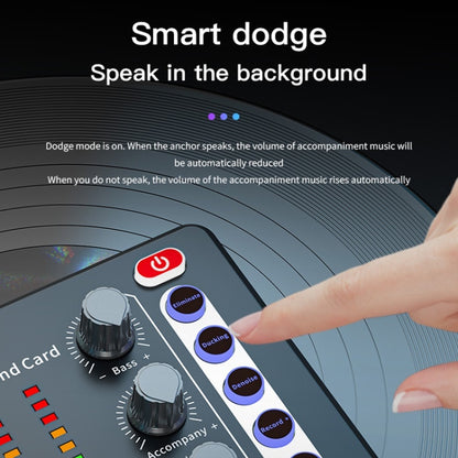 M8 Recording And Singing Live Bluetooth Sound Card Set, Color: Black+Black Cantilever Earphone by buy2fix