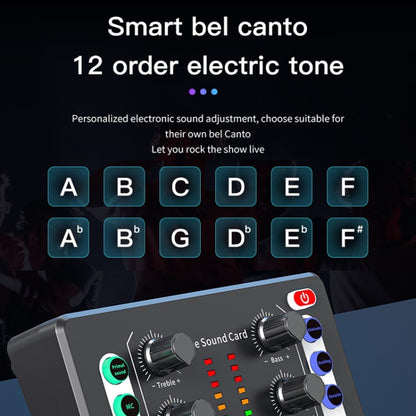 M8 Recording And Singing Live Bluetooth Sound Card Set, Color: Black+Black Cantilever Earphone by buy2fix