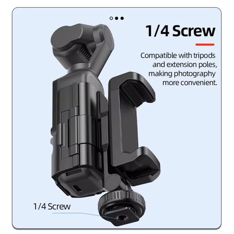 For DJI Osmo Pocket 3 Phone Holder Expansion Bracket With 3 Cold Shoe Port(Black) by buy2fix
