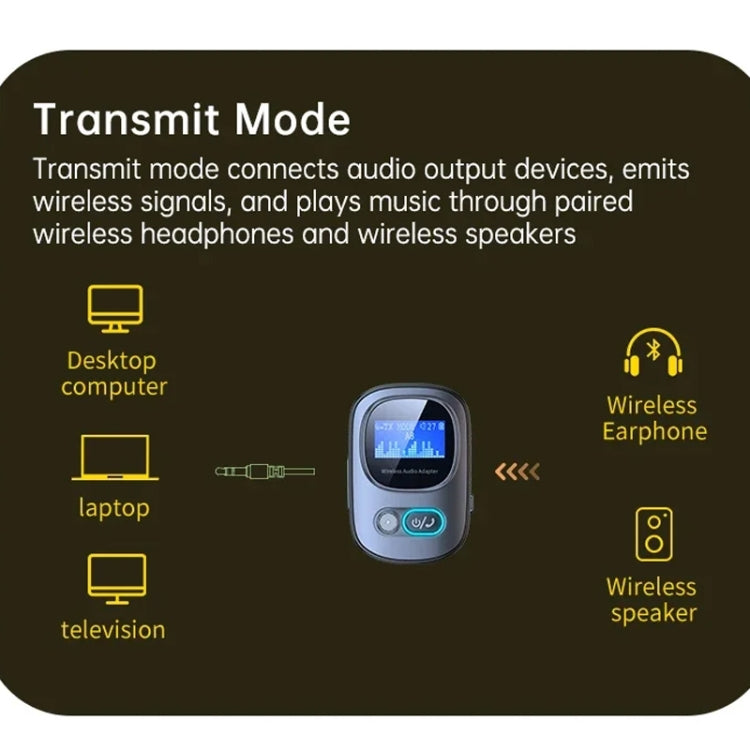 Bluetooth 5.3 Audio Adapter Receiver Transmitter MP3 Player Supports Wired Headset / TF Card - Audio Receiver Transmitter by buy2fix | Online Shopping UK | buy2fix