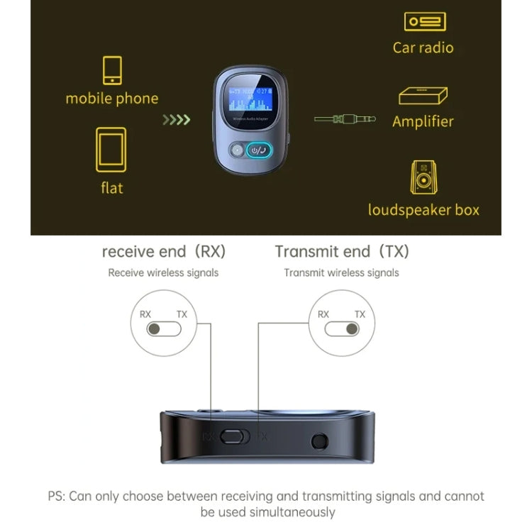 Bluetooth 5.3 Audio Adapter Receiver Transmitter MP3 Player Supports Wired Headset / TF Card - Audio Receiver Transmitter by buy2fix | Online Shopping UK | buy2fix