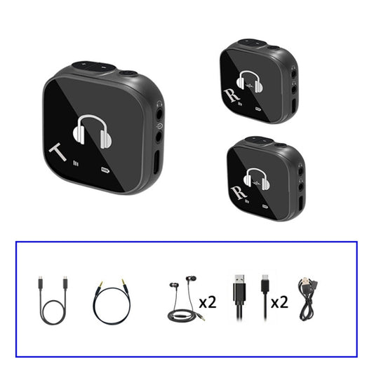 5.8G Wireless In Ear Monitor System Dual-Earphone Monitoring Transmitter Receiver, Spec: One To Two by buy2fix