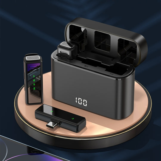 J88 Mini Intelligent Noise Reduction Wireless Collar Microphone, Spec: 8 Pin(Black)