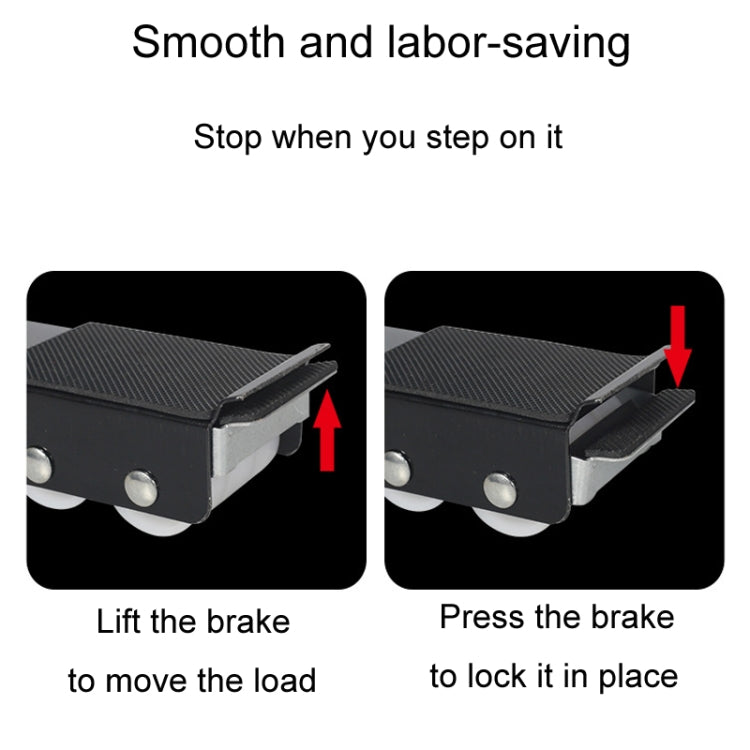 1pair Household Washing Machine And Refrigerator Fixed Non-Slip Universal Wheel Bracket Base(Black) - Washing Machine Parts by buy2fix | Online Shopping UK | buy2fix