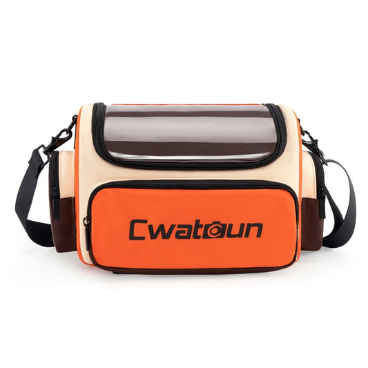 Cwatcun D121 Shoulder Crossbody Camera Bag Colorful Large Capacity Waterproof Digital Photography Bag, Color: Medium Orange Red - Strap Satchel by Cwatcun | Online Shopping UK | buy2fix