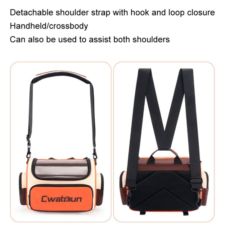 Cwatcun D121 Shoulder Crossbody Camera Bag Colorful Large Capacity Waterproof Digital Photography Bag, Color: Large Orange Red - Strap Satchel by Cwatcun | Online Shopping UK | buy2fix