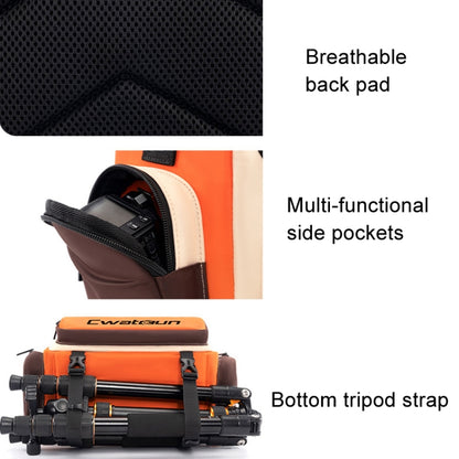 Cwatcun D121 Shoulder Crossbody Camera Bag Colorful Large Capacity Waterproof Digital Photography Bag, Color: Small Orange Red - Strap Satchel by Cwatcun | Online Shopping UK | buy2fix