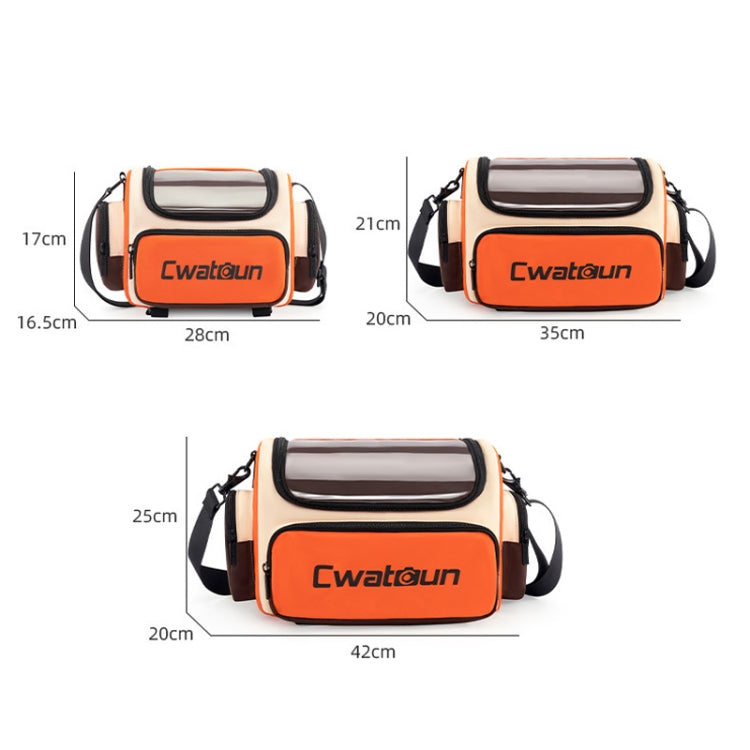 Cwatcun D121 Shoulder Crossbody Camera Bag Colorful Large Capacity Waterproof Digital Photography Bag, Color: Small Orange Red - Strap Satchel by Cwatcun | Online Shopping UK | buy2fix