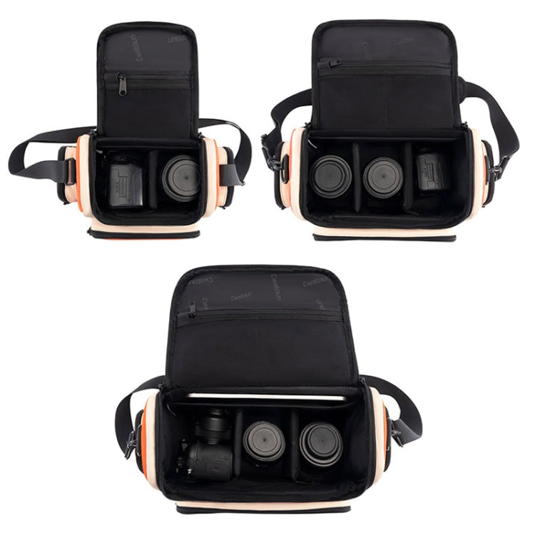 Cwatcun D121 Shoulder Crossbody Camera Bag Colorful Large Capacity Waterproof Digital Photography Bag, Color: Small Orange Red - Strap Satchel by Cwatcun | Online Shopping UK | buy2fix