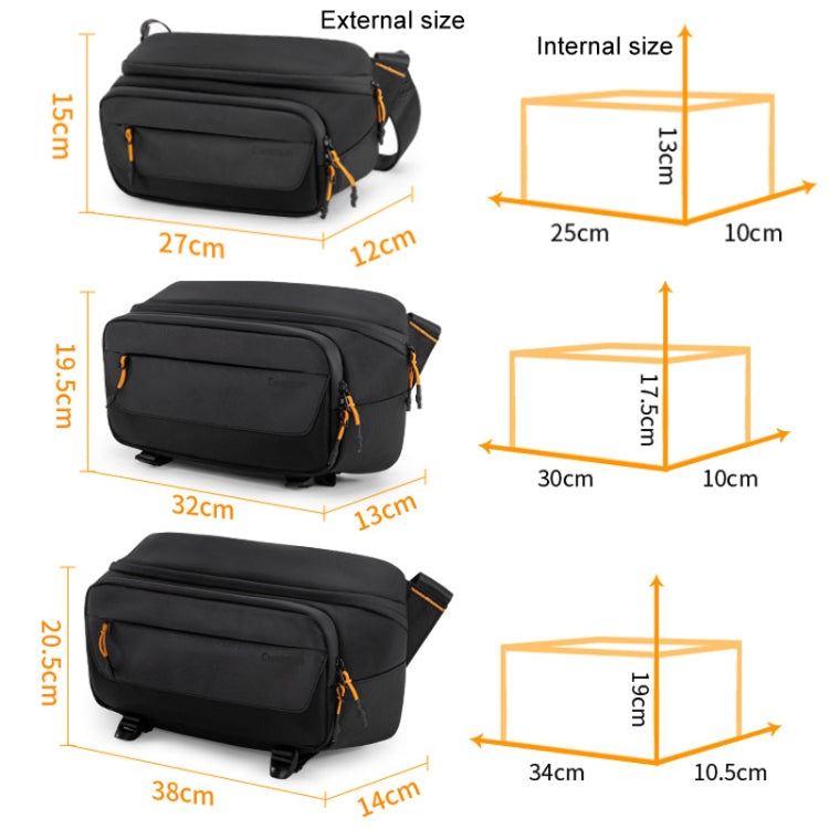 Cwatcun D133 Camera Chest Bag Multi-functional Handheld Slanting Cross Shoulder Camera Casual Bag, Color: Large Black - Strap Satchel by Cwatcun | Online Shopping UK | buy2fix