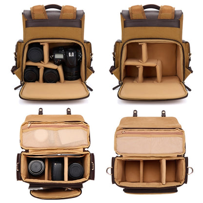 Cwatcun D127 Single Shoulder Vintage Waterproof Canvas Bag DSLR Camera Photo Bag - Strap Satchel by Cwatcun | Online Shopping UK | buy2fix