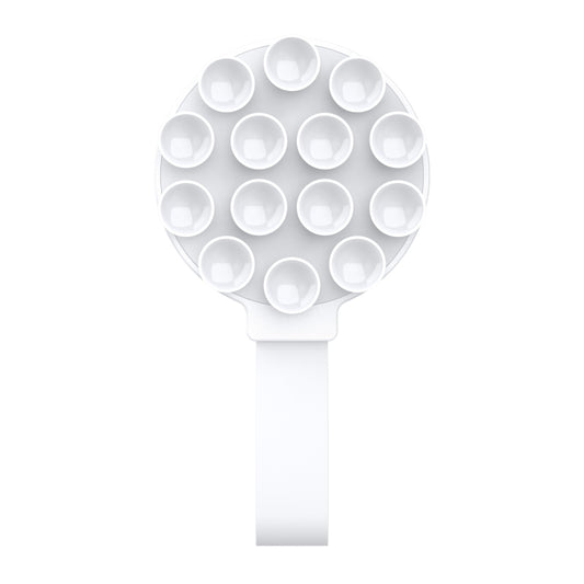 Suction Cup Magnetic Silicone Phone Holder Phone Case Grip Holder(White) - Ring Holder by buy2fix | Online Shopping UK | buy2fix