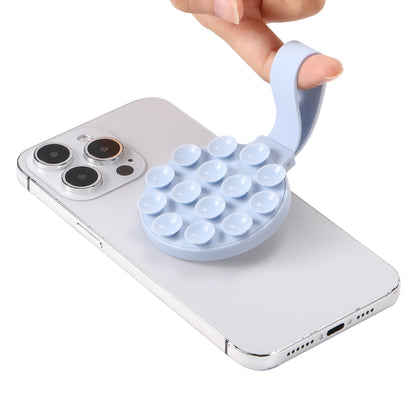 Suction Cup Magnetic Silicone Phone Holder Phone Case Grip Holder(White) - Ring Holder by buy2fix | Online Shopping UK | buy2fix