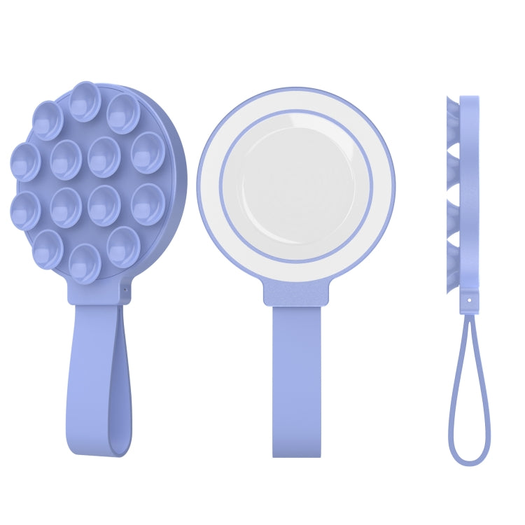 Suction Cup Magnetic Silicone Phone Holder Phone Case Grip Holder(Black) - Ring Holder by buy2fix | Online Shopping UK | buy2fix