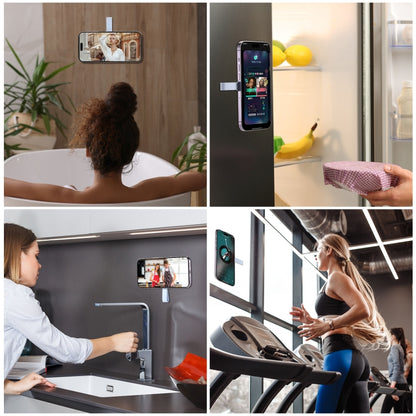 Suction Cup Magnetic Silicone Phone Holder Phone Case Grip Holder(Black) - Ring Holder by buy2fix | Online Shopping UK | buy2fix