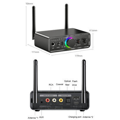 OMS-M18 Bluetooth Adapter 5.3 Bluetooth Lossless Audio Transmission Receiver - Audio Receiver Transmitter by buy2fix | Online Shopping UK | buy2fix
