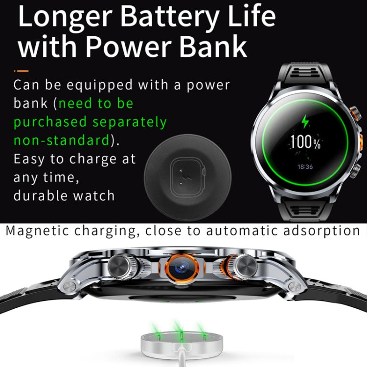 H18 Ultra-Thin Round Ball Screen 1.95 Inch Plug-In Phone Smart Watch 32G(Silver) by buy2fix