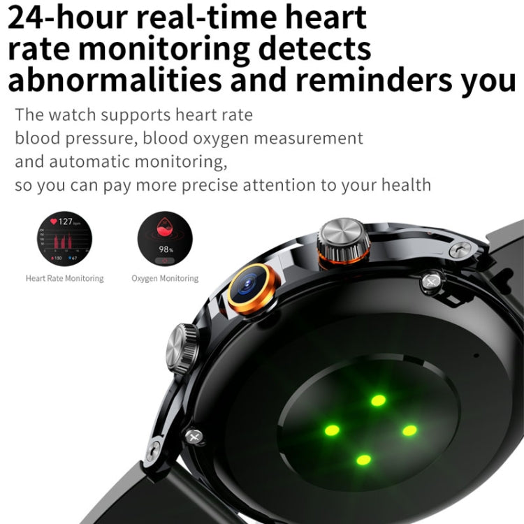 H18 Ultra-Thin Round Ball Screen 1.95 Inch Plug-In Phone Smart Watch 32G(Black) by buy2fix