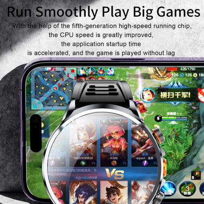 H18 Ultra-Thin Round Ball Screen 1.95 Inch Plug-In Phone Smart Watch 32G(Silver) by buy2fix