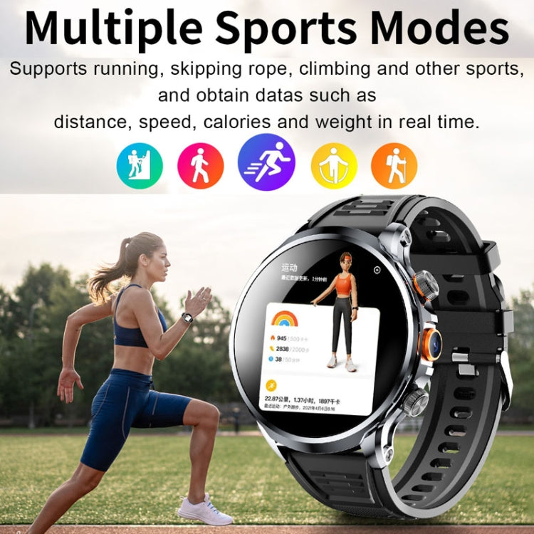 H18 Ultra-Thin Round Ball Screen 1.95 Inch Plug-In Phone Smart Watch 32G(Silver) by buy2fix