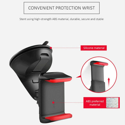 Navigation Car Holder Dashboard Desktop Suction Cup Mobile Phone Holder(Black Red) by buy2fix