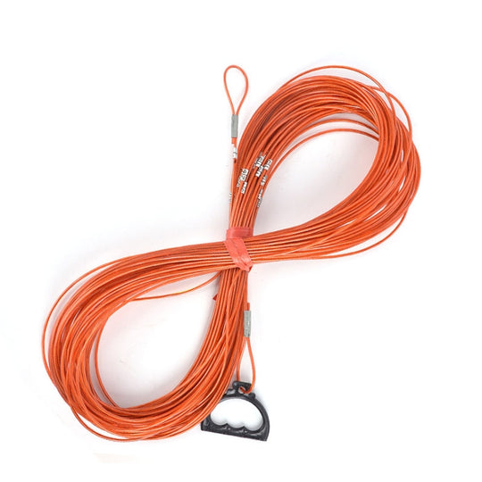 70m Steel Wire Covered With Rubber Measuring Rope With Scale Marking Pull Ring Deep Well Rope