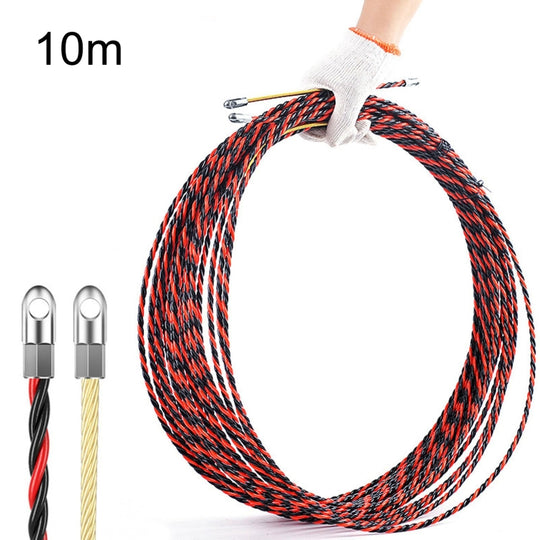 10m Round Head Dual Color Pipe Threading Puller Electrician Manual Threader