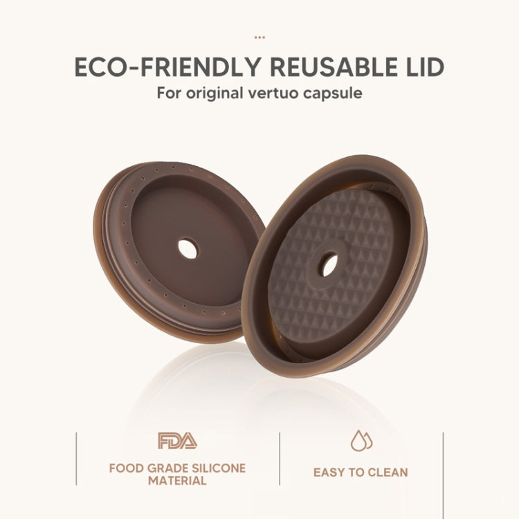 Compatible With Vertuoline Reusable Coffee Capsule Shell Silicone Cap(Coffee) - Coffee Machine Parts by buy2fix | Online Shopping UK | buy2fix