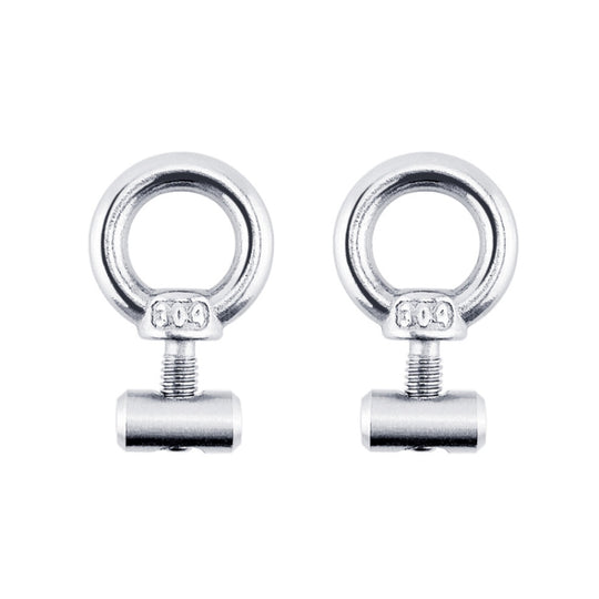 RV Sunshade 304 Stainless Steel Slide Rail Ring, Specifications: 2pcs M4 Ring + Cylinder