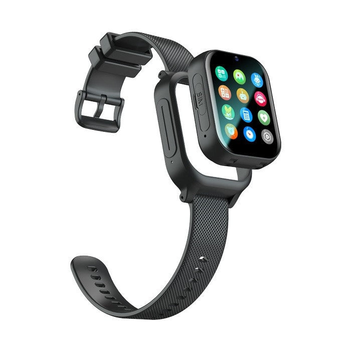 K26H 4G Kids Phone Watch With 1.83-inch Touch Screen Front Camera SOS GPS Location(Black) by buy2fix