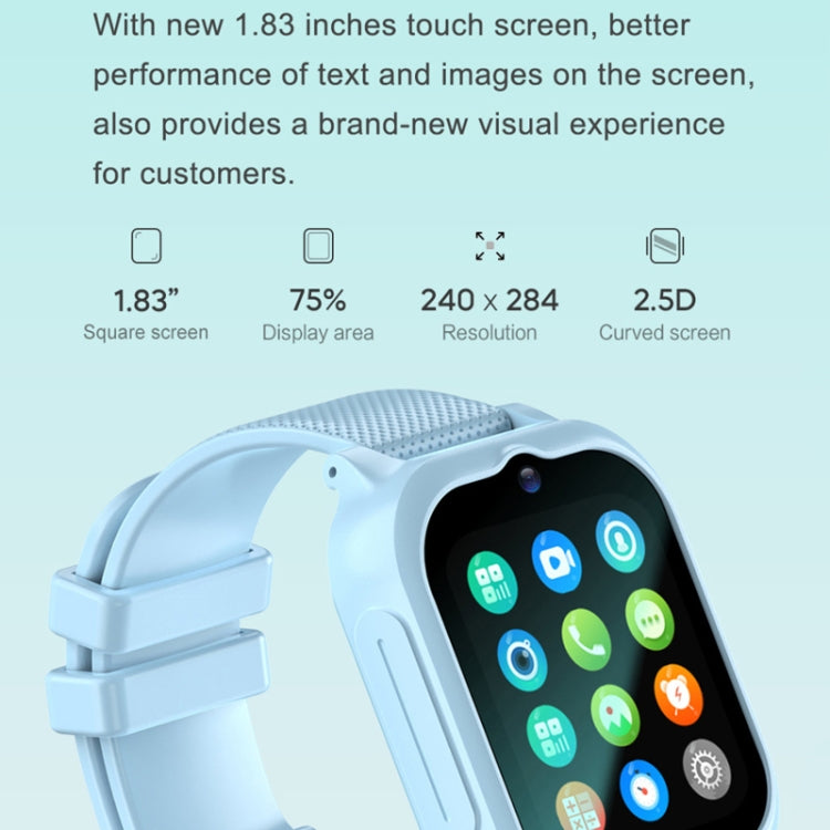 K26H 4G Kids Phone Watch With 1.83-inch Touch Screen Front Camera SOS GPS Location(Blue) by buy2fix
