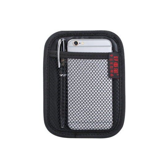 Microfiber Leather Car Mobile Phone Sticky Storage Net Bag, Color: H005 Black Small