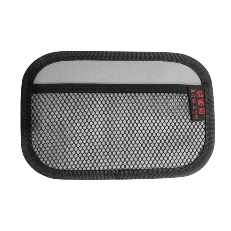 Microfiber Leather Car Mobile Phone Sticky Storage Net Bag, Color: H010 Gray Large by buy2fix