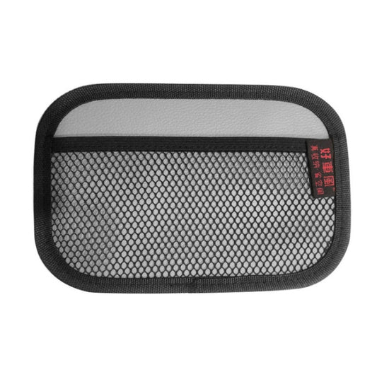 Microfiber Leather Car Mobile Phone Sticky Storage Net Bag, Color: H010 Gray Large by buy2fix