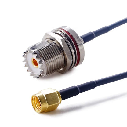 15cm SMA Male To SO239 UHF Female Coaxial RF Cable RG174 Coaxial Connector by buy2fix