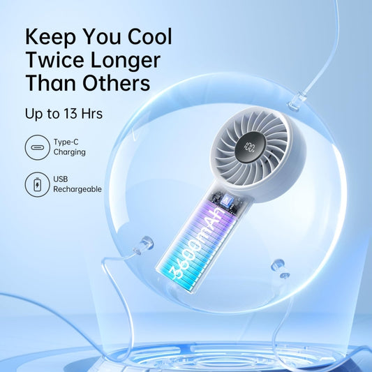 JisuLife Life4 Handheld Portable Small Rechargeable Fan, Battery Capacity: 3600mAh Black - Electric Fans by Jisulife | Online Shopping UK | buy2fix