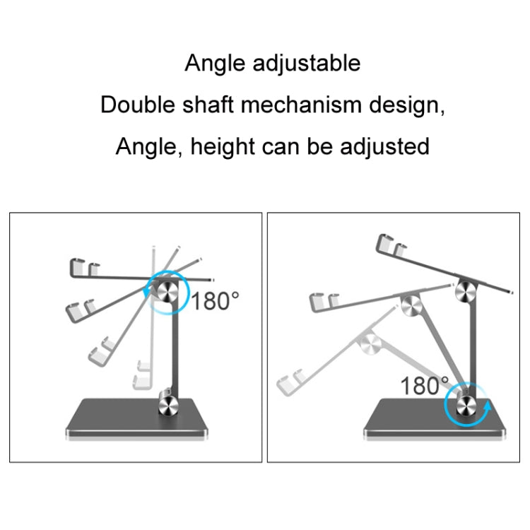 Aluminum Alloy Tablet Stand Desktop Folding Mobile Phone Stand(Silver) - Desktop Holder by buy2fix | Online Shopping UK | buy2fix
