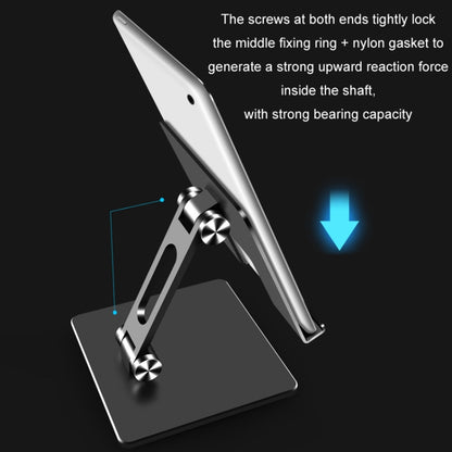 Aluminum Alloy Tablet Stand Desktop Folding Mobile Phone Stand(Silver) - Desktop Holder by buy2fix | Online Shopping UK | buy2fix