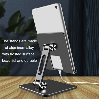 Aluminum Alloy Tablet Stand Desktop Folding Mobile Phone Stand(Silver) - Desktop Holder by buy2fix | Online Shopping UK | buy2fix